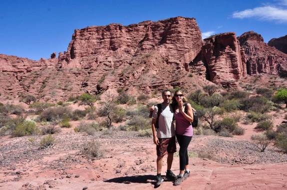 Entrando em um dos canyons do Parque Nacional Talampaya, na Argentina